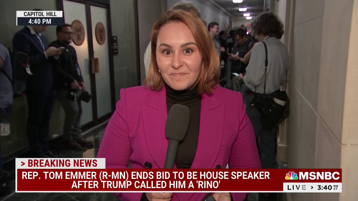 BREAKING: Just hours after becoming the GOP's speaker designate, Tom Emmer drops out of the race. Ali Vitali reports: