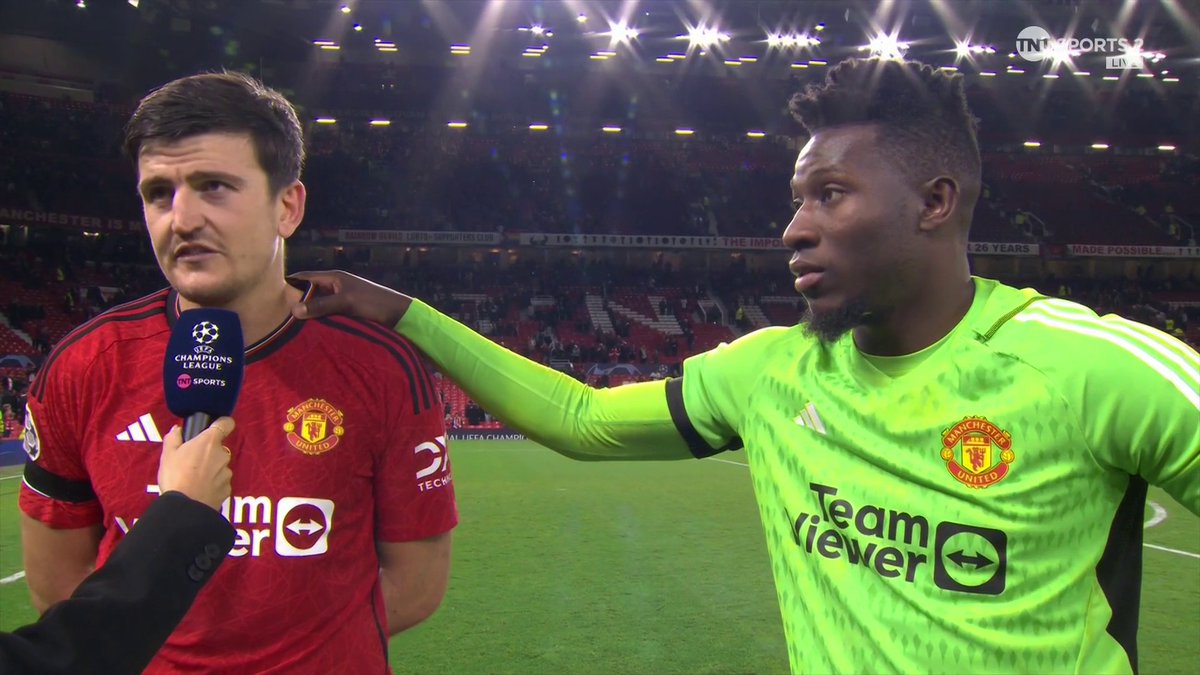 "I'm really proud and pleased the way I've acted over the last 6 to 12 months..." Harry Maguire and André Onana react to Man Utd's dramatic #UCL win