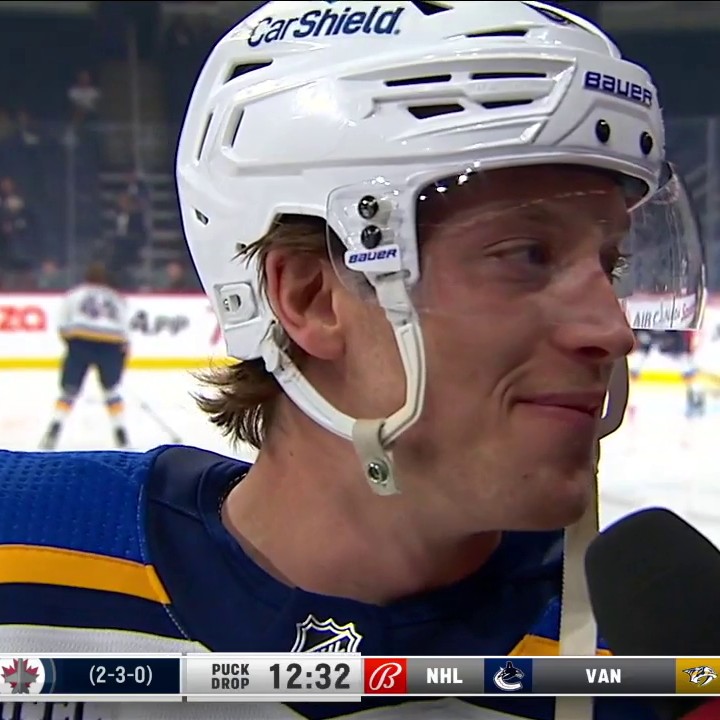 Jake Neighbours will have plenty of family on hand during the #stlblues' road trip through Canada. Jamie Rivers: "Have fun paying for those tickets." Neighbours: "I think my dad covered most of them. Shoutout dad." 😂