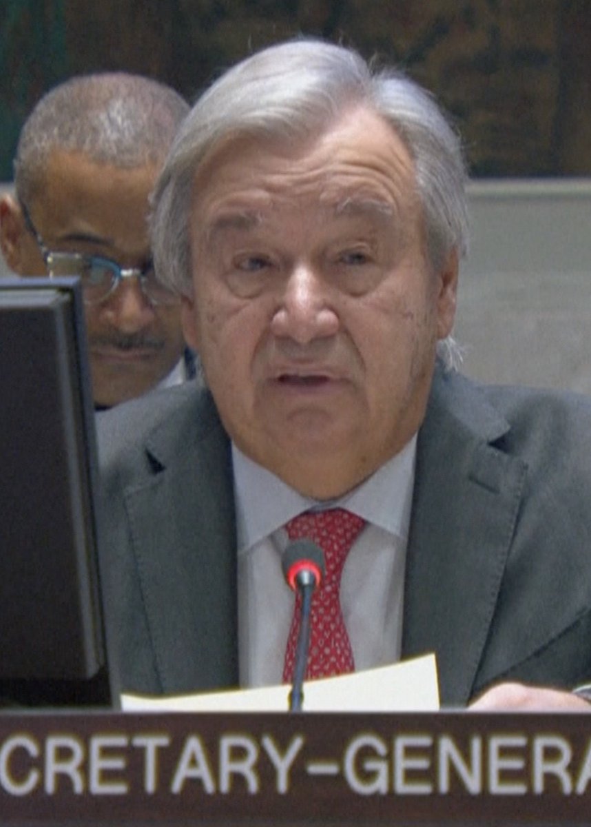 BM Genel Sekreteri Guterres: Hamas saldırısı bir anda gerçekleşmedi, Filistin halkı 56 yıldır boğucu bir işgale maruz tutuluyor. İsrail'in BM Büyükelçisi Erdan: Siz hangi dünyada yaşıyorsunuz?