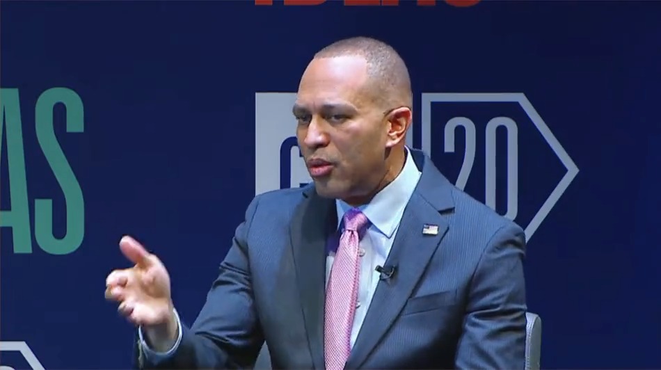Leader Jeffries: Mike Johnson voted to overturn the 2020 election. He wants to end Social Security and Medicare as we know it. He, probably more than any other member of the House GOP, wants to impose a nationwide abortion ban