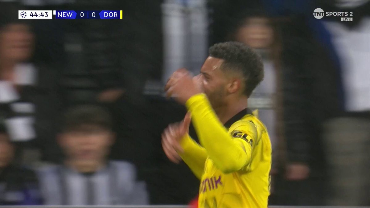 Dortmund take the lead at St James Park thanks to a clinical finish from Felix Nmecha 💥 #UCL