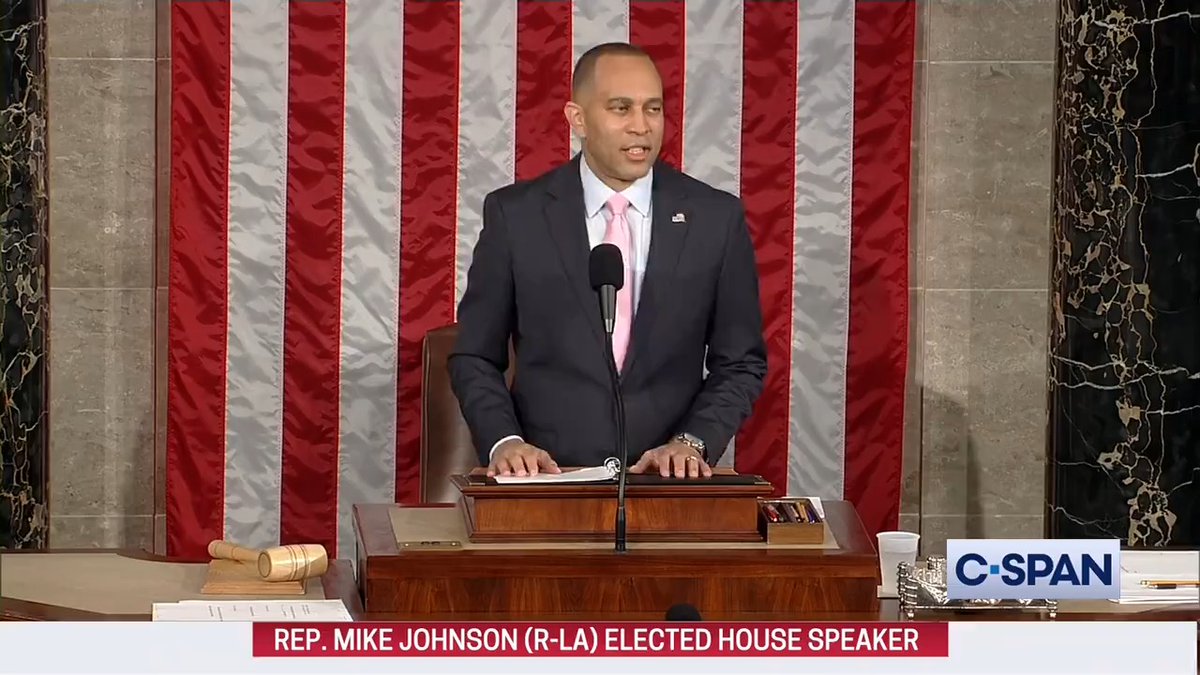 Watch every single second of Future Speaker Bae Hakeem Jeffries’ fiery speech after the Republicans voted for a whole anti-abortion, Social Security and Medicare cutting insurrectionist as Speaker🔥