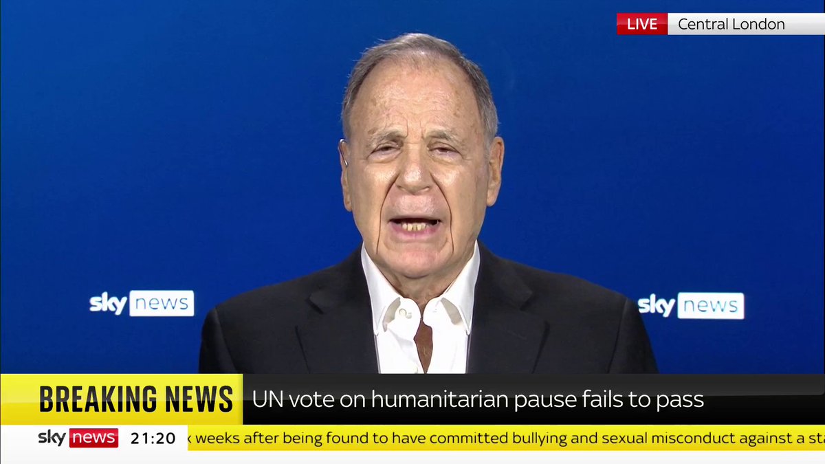 "I am very puzzled by the constant concern which the world is showing for the Palestinian people," says Dan Gillerman. "I don't remember people shedding tears for the Taliban," he adds. 📺 Sky 501, Virgin 602, Freeview 233 and YouTube