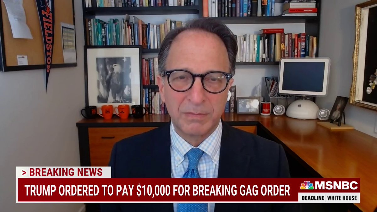 “This is, I think, a very deliberate strategy…where Trump is deliberately playing to his base and goading the judicial system as part of a strategy in terms of his base in terms of his political campaign in playing the victim.” Andrew Weissmann (weissmann11 on Threads/Insta)🌻 w/ Nicolle Wallace