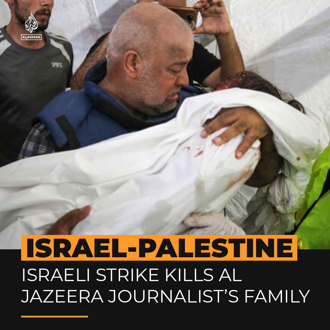 The family of Al Jazeera’s Gaza bureau chief Wael Dahdouh has been killed in an Israeli attack at the Al Nuseirat Camp in central Gaza, where they had forcibly evacuated to shelter from Israeli bombardments ⤵️