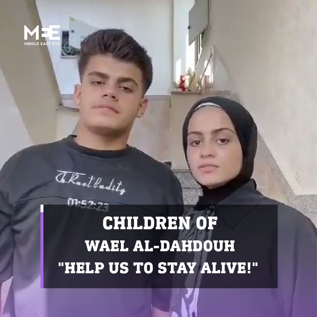"Help us to stay alive!" The children of Al Jazeera’s Gaza bureau chief Wael al-Dahdouh recorded a message describing the current attack on Gaza as the “most violent” that they have seen. Mahmoud was killed alongside his mother and siblings in an Israeli attack on Wednesday
