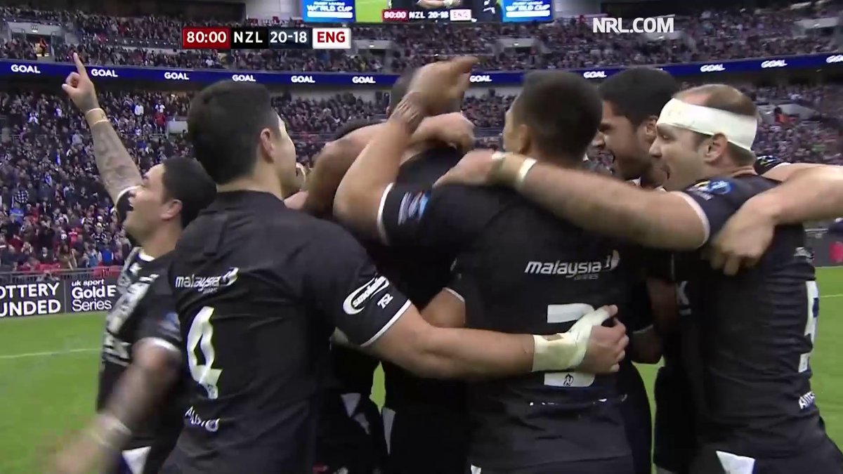 November 23, 2013 - Shaun Johnson scores a try with 20 seconds remaining on the clock to send New Zealand into the RLWC final! 🤯 #NRLThrowback