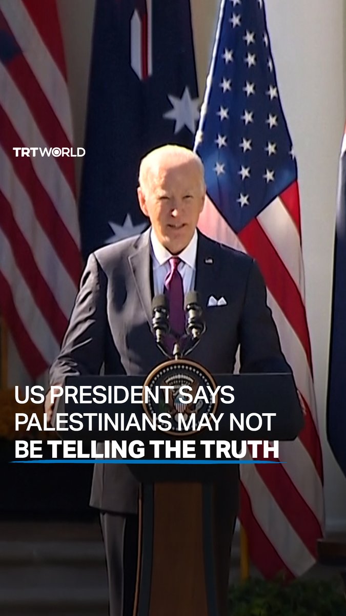 “I have no confidence in the number that the Palestinians are using.” US President Joe Biden said that he “has no notion that the Palestinians are telling the truth about how many people are killed.”