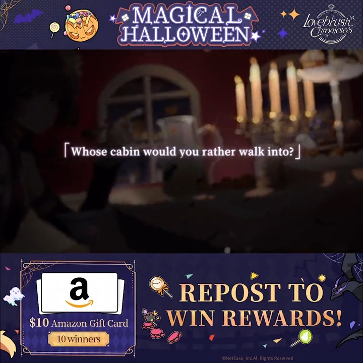 🧸Magical Halloween ▷Event PV💡 ✔Halloween event begins TODAY! 🎁Halloween Party🎁 Follow us & Repost with the tags #LovebrushChronicles and #MagicalHalloween Prize: $10 Amazon Gift Card (10 winners) 🔗Download Now: