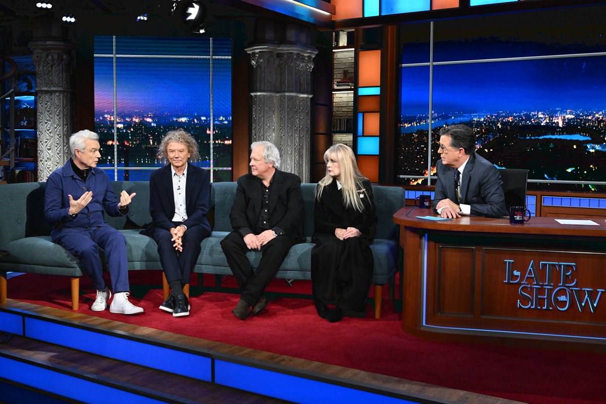 #TalkingHeads have had their fair share of ups and downs but are stronger than ever, 40+ years later! #Colbert