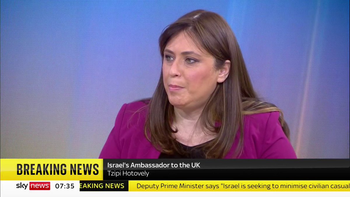 "Hamas should be blamed for anything that happens in Gaza" Tzipi Hotovely says Hamas has been stealing aid and using the people of Gaza as human shields. She adds that "every civilian loss in Gaza - Hamas should be blamed for it." 📺 Sky 501