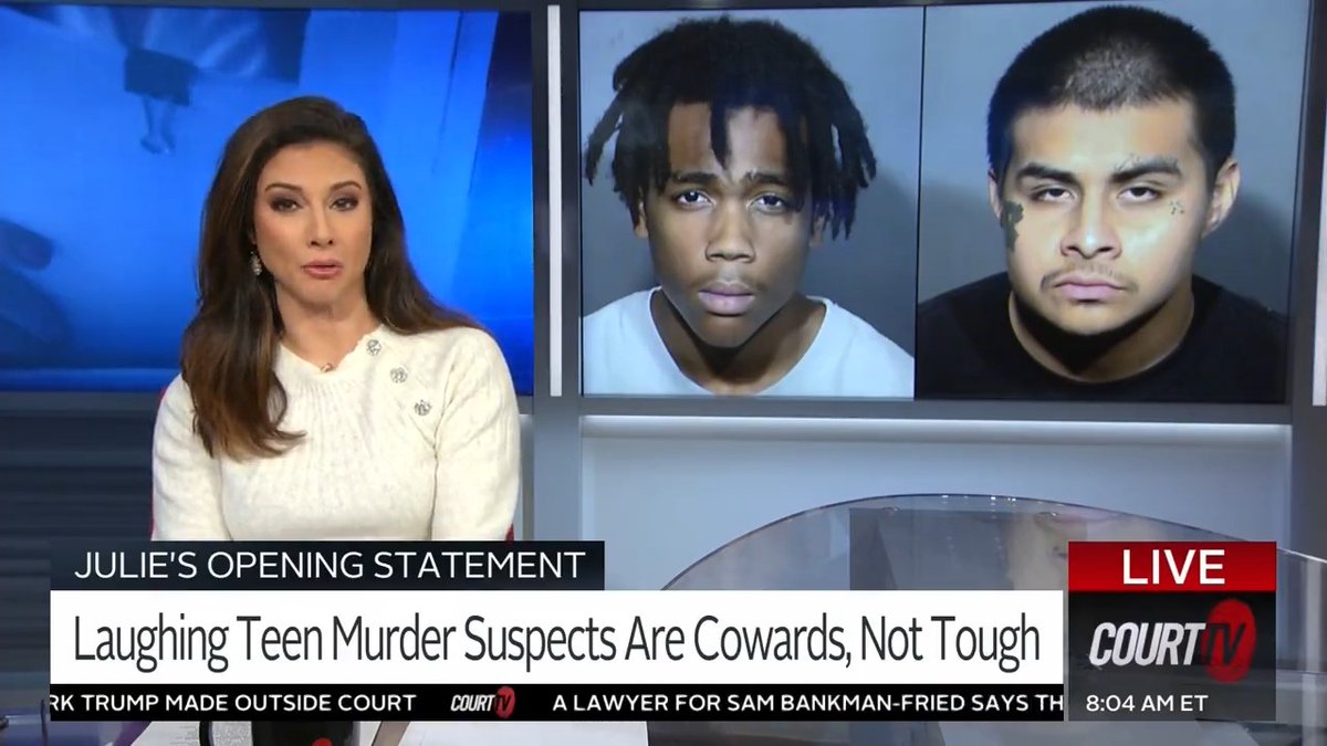 "Those disgusting punks." #CourtTV's @JulieCourtTV gives her #OpeningStatement on the Las Vegas teen murder suspects' behavior in court. What do YOU think the court's response should be? ⚖️👇