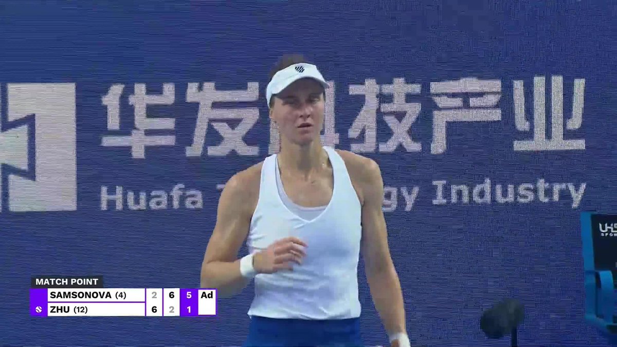 Entertainment level = 💯 Liudmila Samsonova defeats Zhu Lin 2-6, 6-2, 6-1 and becomes 1-0 in group Rose. #WTAEliteTrophy