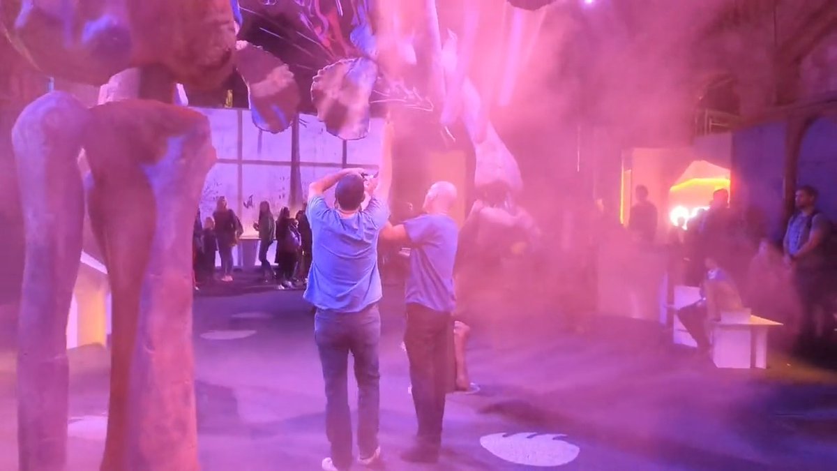 BREAKING: Two Just Stop Oil activists have been arrested on suspicion of criminal damage at the Natural History Museum after they vandalised one of the exhibits with orange cornstarch.