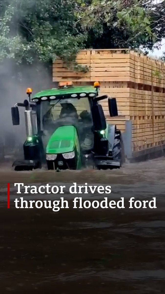 A tractor has been filmed driving through a flooded Rufford ford. Police are investigating and the county council has said it’s “extremely concerned” by the footage. Read more: