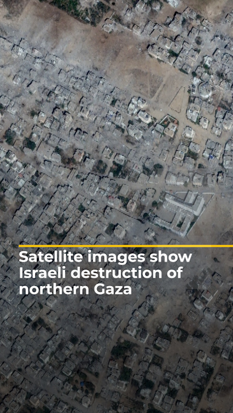 Satellite pictures reveal neighbourhoods in northern Gaza in ruins after Israeli airstrikes ⤵️