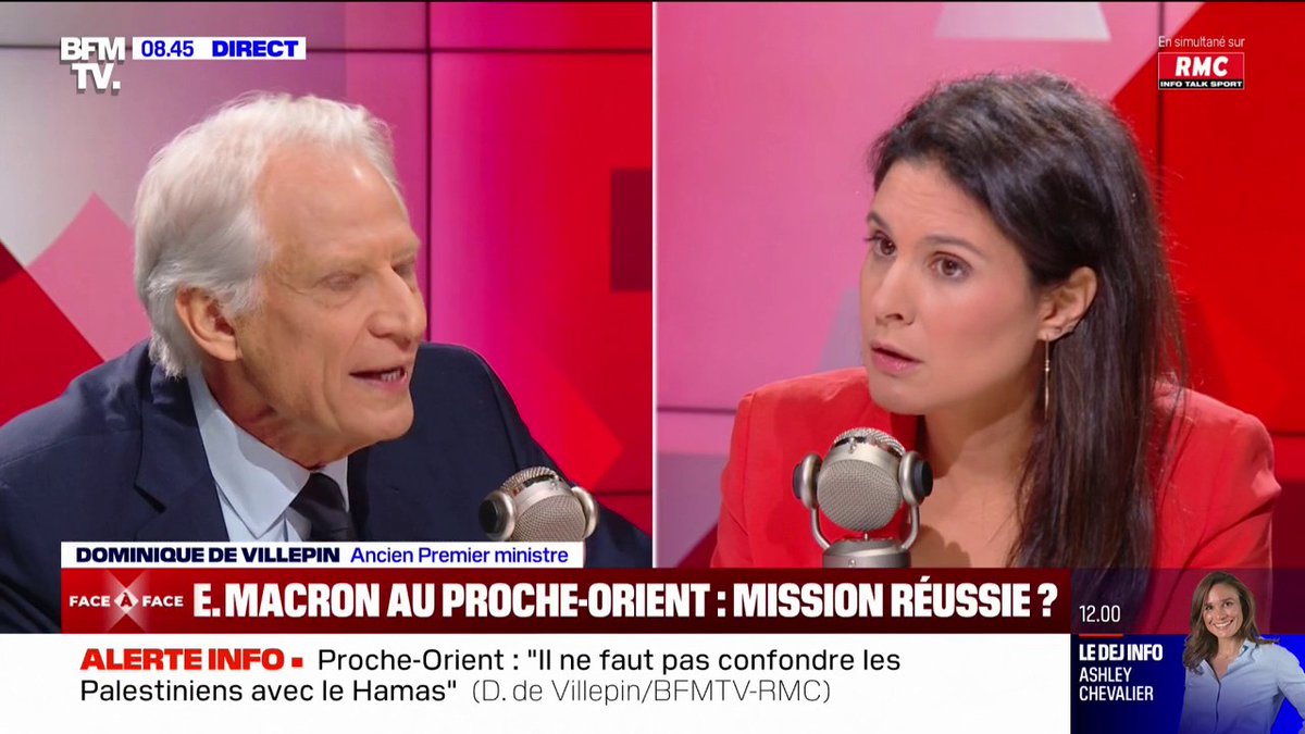 Dominique de Dominique de Villepin: "La solution à deux États est sortie du logiciel politique et diplomatique israélien"