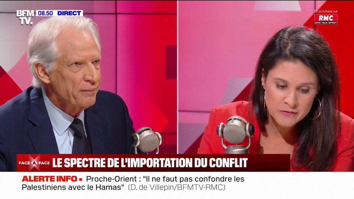 Israël/Hamas: "Sortons du cycle de la vengeance", alerte Dominique de Villepin (Dominique de Villepin)