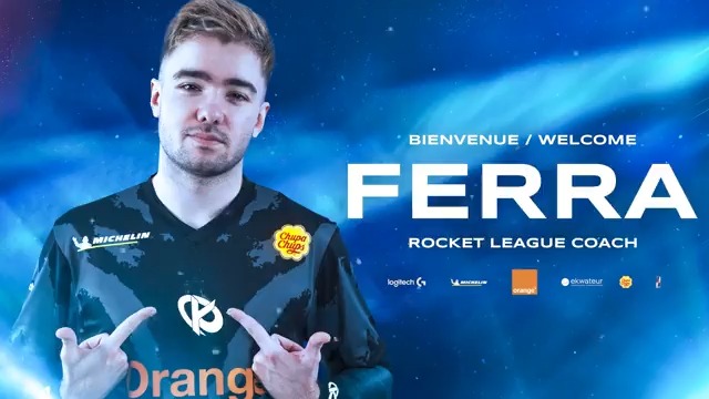 Il manquait vraiment quelque chose à ce poulet… 🍗 Bienvenue à notre nouveau coach pour la saison 2023-24 des #RLCS : Ferra 🚀 Accueillez-le comme il se doit ! #KCORP 🟦