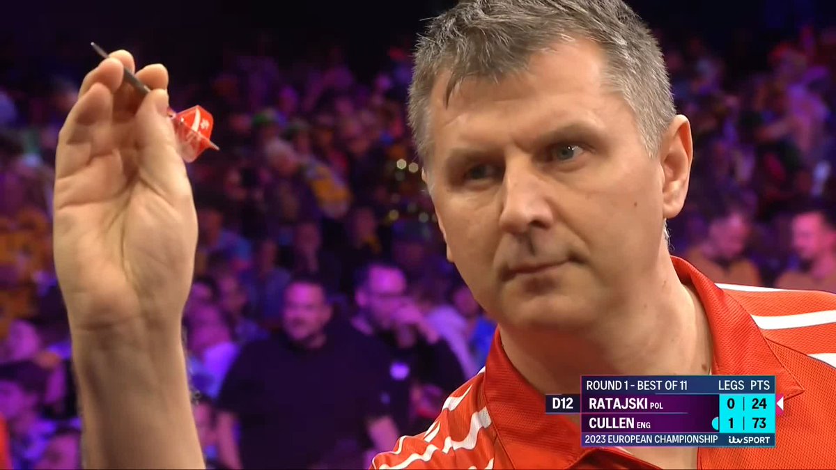 RATAJSKI MISSES D12 FOR A NINE-DARTER! What an effort from Poland's premier player! Krzysztof Ratajski produces EIGHT perfect darts, but he's unable to achieve perfection in Dortmund! However, he returns to level in 12 darts! #ECDarts | R1 📺