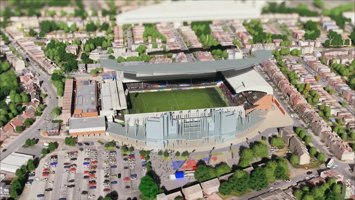 "Hopefully we'll be starting next year, rebuilding this stand!" 🏟️ Crystal Palace chairman Steve Parish on the clubs 'progression' 🔴🔵