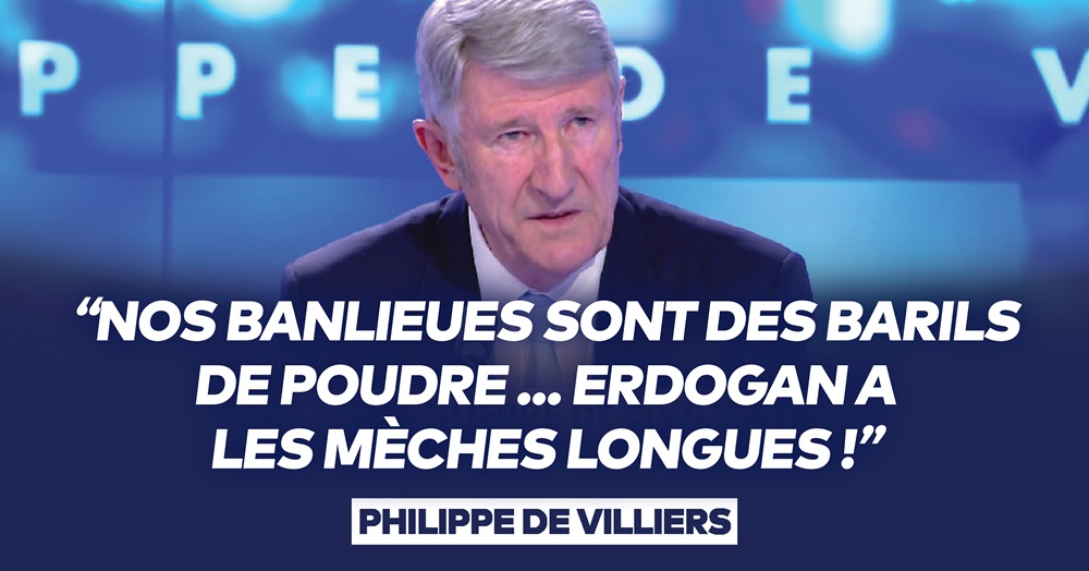#Netanyahou nous dit que nos banlieues sont des barils de poudre, et #Erdogan qu'il est le fournisseur en chef de mèches longues : il y a danger ! Les islamistes considèrent qu’il n’y a qu'une seule civilisation, la leur : ils ont pour mission de conquérir, convertir et soumettre sur ordre d’#Allah. 2 solutions : - On se reprend et la #France redevient la France. - On s’affaisse et la France va vers la partition. 🔴Voir l'émission complète : #FaceAPhilippeDeVilliers #FADV #Israël #Hamas #Tsahal