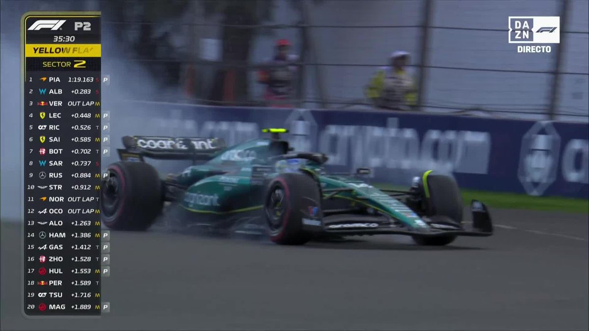 ¡Fernando Alonso tiene DOMADO el AMR23! 🎩 Esas manos son MÁGICAS ✨ Hasta cuando tiene sustos, Fernando Alonso saca su maestría para controlar el Aston Martin 🪄 #MexicoDAZNF1 🇲🇽