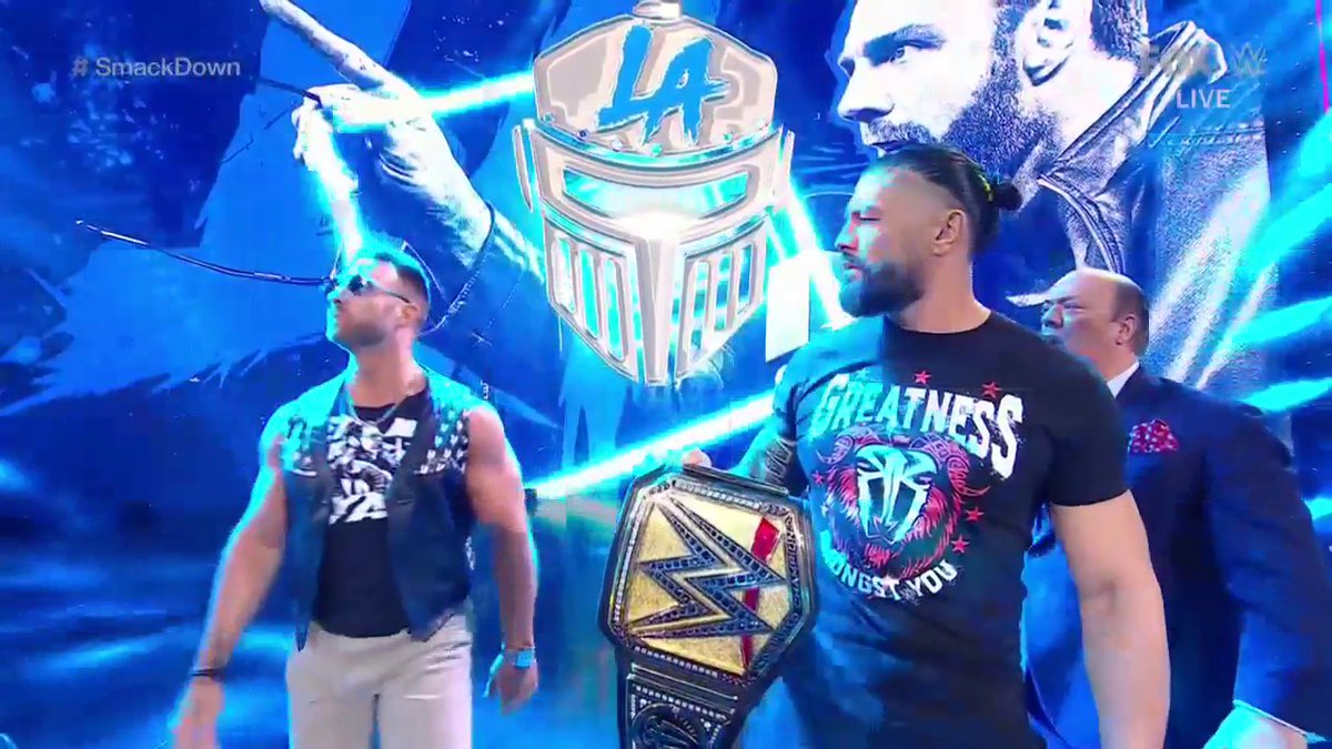 LA KNIGHT IS A SAVAGE! 🤯 LA Knight Roman Reigns Paul Heyman #SmackDown