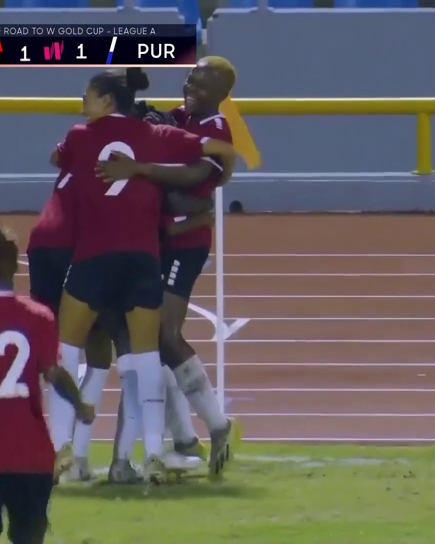Brilliant goal by Alexcia Alí equalizes for Trinidad and Tobago! ✨🇹🇹