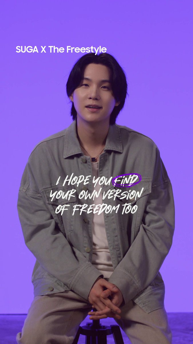 Thank you for sharing your #FreeMoments with us! #SUGA has a special goodbye message to all the fans out there before his return in 2025. Keep living life SUGAFREE with #TheFreestyle at 방탄소년단 #NoOthersOnlySamsung #LifestyleTV #LifestyleScreen #Samsung