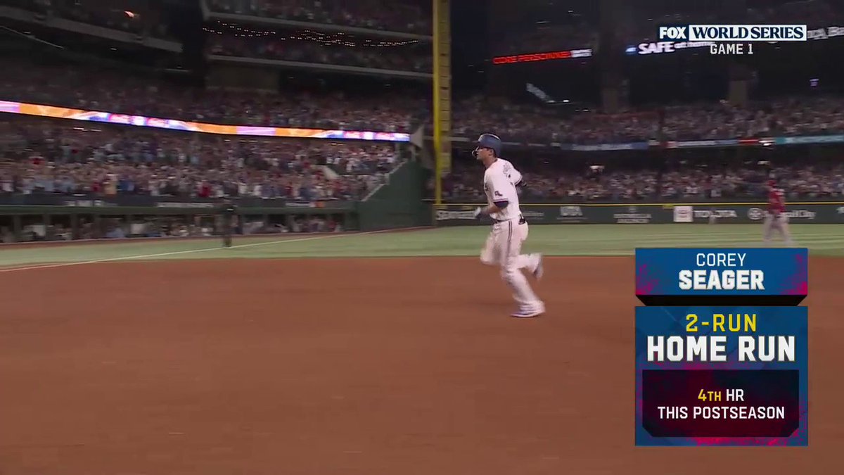 Weird but true: This is the Texas Rangers' first ever World Series game at Globe Life Field. This is Corey Seager's 7th World Series game at Globe Life Field and his 3rd career World Series home run at Globe Life Field.