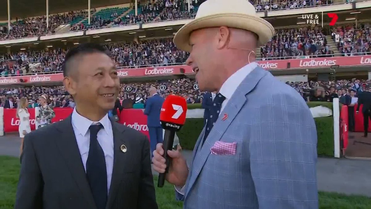 "I don't know how to tell you how happy I am!" "I love you, I love you. all!" Jason Richardson caught up with Danny Shum after the Cox Plate.
