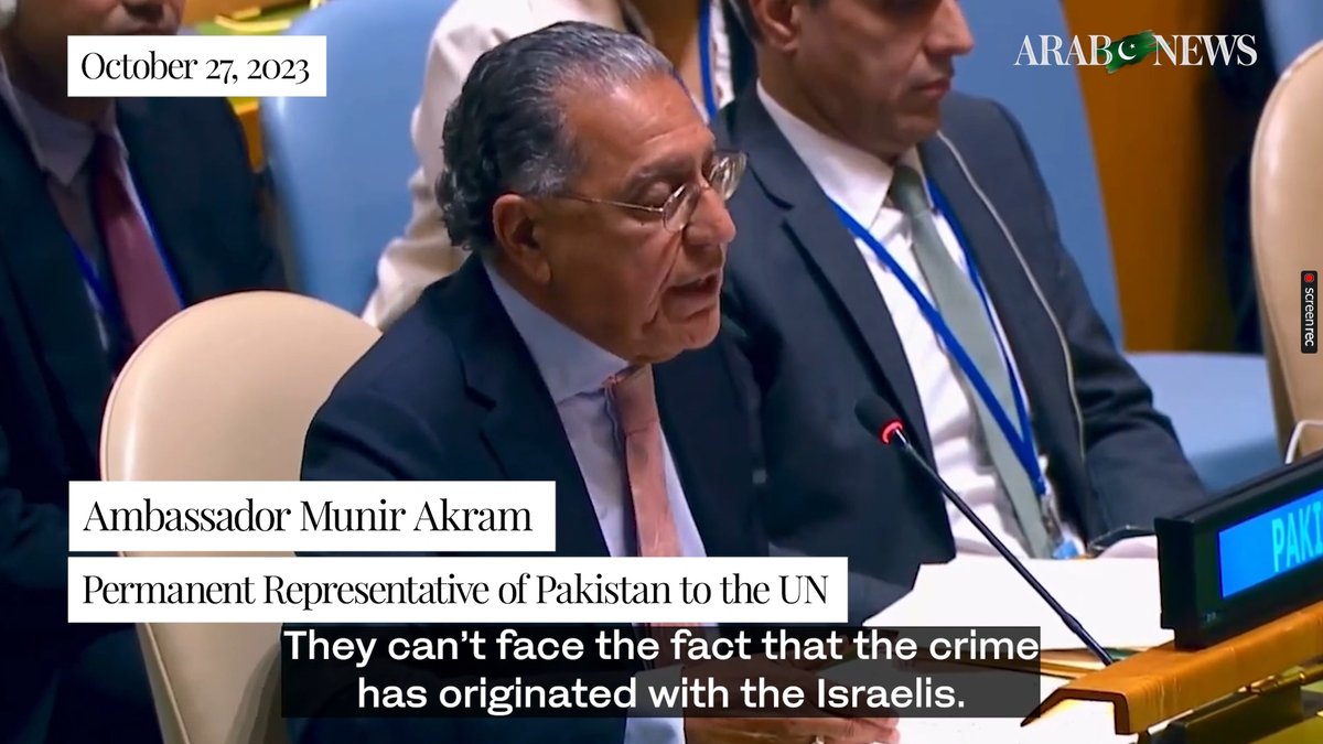 "The Israeli occupation is the original sin in this case" - Asim Iftikhar Ahmad, PR of Pakistan to the UN 👏🏼👏🏼👏🏼