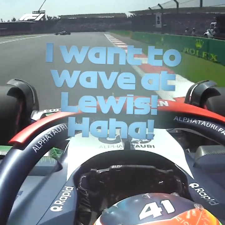 "I want to wave at Lewis!" 🥺 Okay @AlphaTauriF1, we're going to need another session for @IGK_Zack6 so he can wave to Lewis Hamilton some time! 👋 #MexicoGP #F1 Formula 2