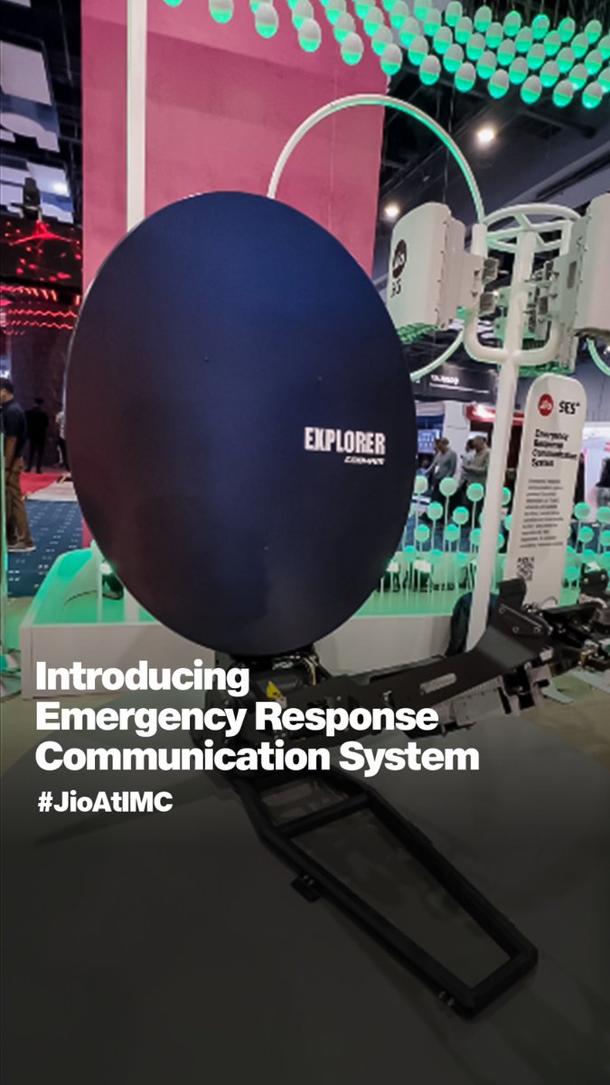 Emergency Response Communication System powered by Jio True 5G for efficient disaster management. Keeping India connected. Keeping India prepared, always. #JioATIMC #Jio #EmergencyResponse #NDRF #DisasterManagement #India #DigitalInnovation #5G