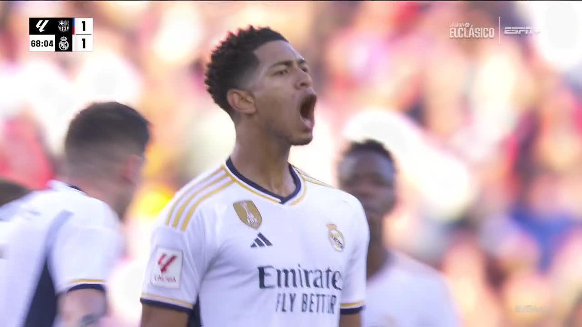 JUDE BELLINGHAM TAKE A BOW 🔥 HIS FIRST ELCLÁSICO GOAL IS A BEAUTY ✨