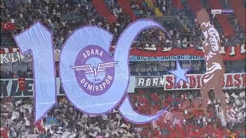 🇹🇷 "Demir ağlarla ördük, ana yurdu dört baştan!" 👏 Adana Demirspor tribünlerinden, Cumhuriyetimizin 100. yılına özel koreografi çalışması! #ADSvKNY