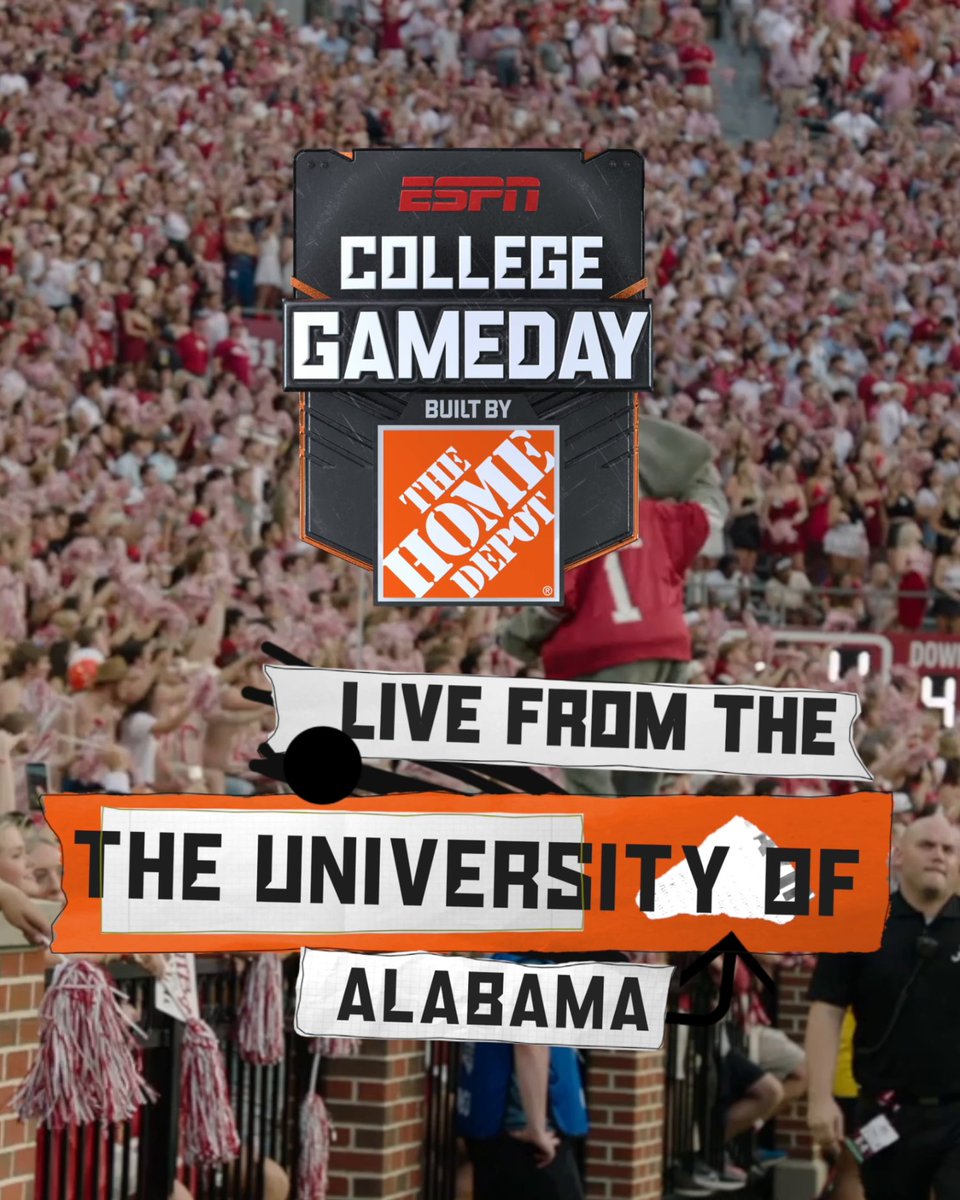 ALABAMA, WE'LL BE SEEING YOU NEXT SATURDAY! #CollegeGameDay