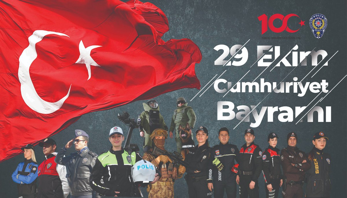 CUMHURİYETİMİZ 100 YAŞINDA, CUMHURİYETİMİZİN 'EMNİYET'İ GÖREV BAŞINDA... 🇹🇷🇹🇷🇹🇷 Gazi Mustafa Kemal Atatürk ve tüm kahramanlarımızı rahmet, minnet ve şükranla anıyoruz. #29Ekim #TürkiyeYüzyılı #YaşasınCumhuriyet