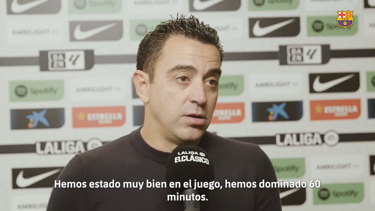 🗣️ Hemos dominado 60 minutos. 🗣️ La efectividad ha sido la clave del partido, 🗣️ Creo que hemos merecido mucho más, 🎤 Xavi Hernández