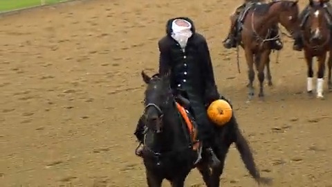 A spooky visitor has been spotted on the track!