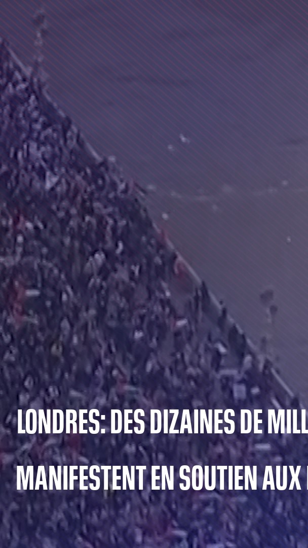 Londres: des dizaines de milliers de personnes ont manifesté ce samedi en soutien aux Palestiniens