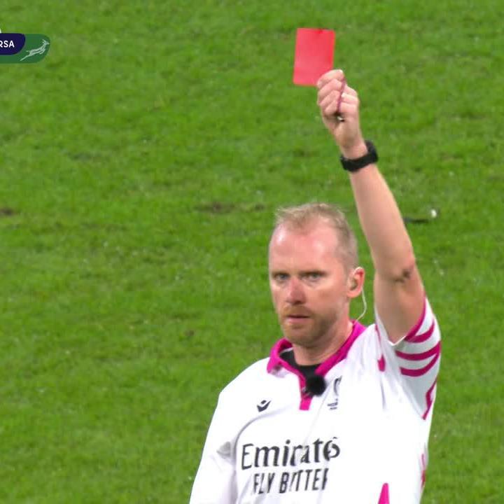 Sam Cane is GONE! 🤯 The All Blacks skipper has his yellow card upgraded to a red! 🟥 #NZLvRSA | Live on 9Gem and 9Now #9WWOS #RWC2023 #RWCFinal