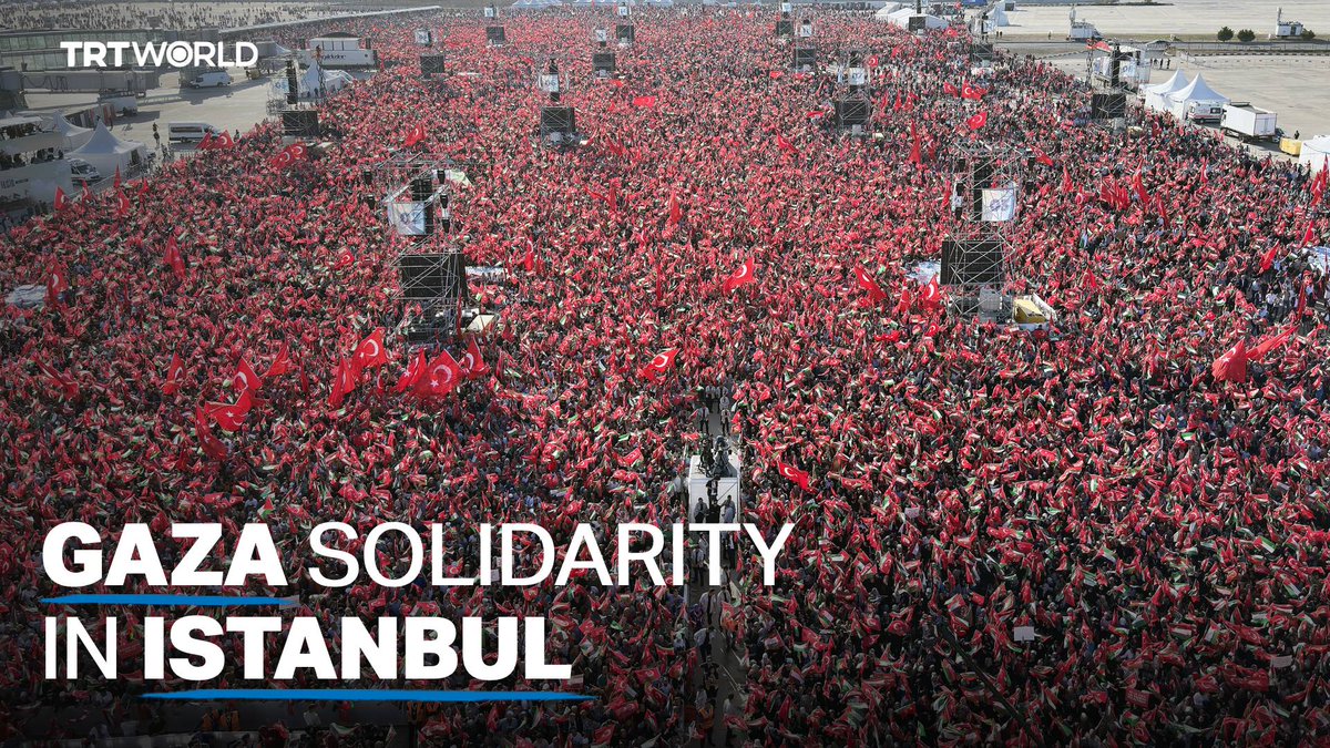 Almost 1.5 million people have gathered in Istanbul to show solidarity with Palestine and condemn intensified Israeli attacks on Gaza. The Great Palestine rally was joined by Turkish President Recep Tayyip Erdogan