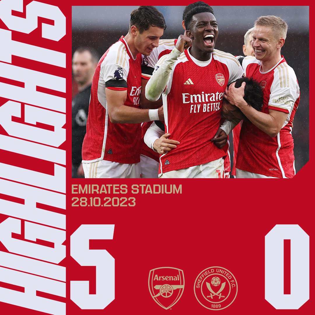 ▶️ Now playing: All the goals from our 5-0 win over Sheffield United