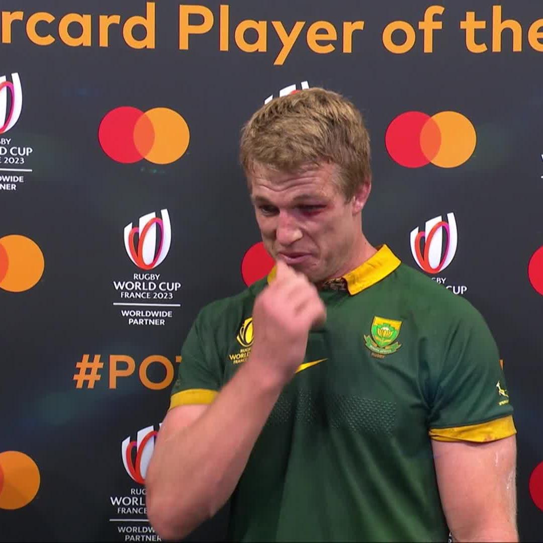 An evening he will never forget Pieter-Steph du Toit is the Mastercard #POTM #RWC2023 | #RWCFinal