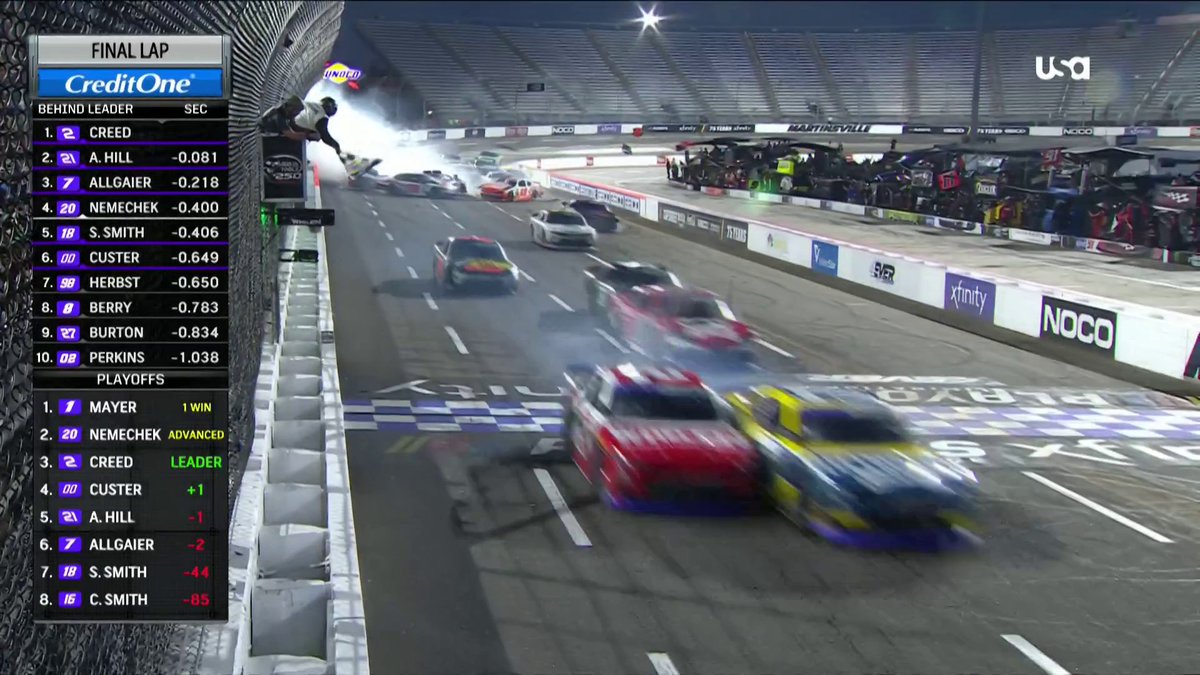 WILD FINISH! Justin Allgaier beats Sheldon Creed to WIN at Martinsville! #NASCARPlayoffs