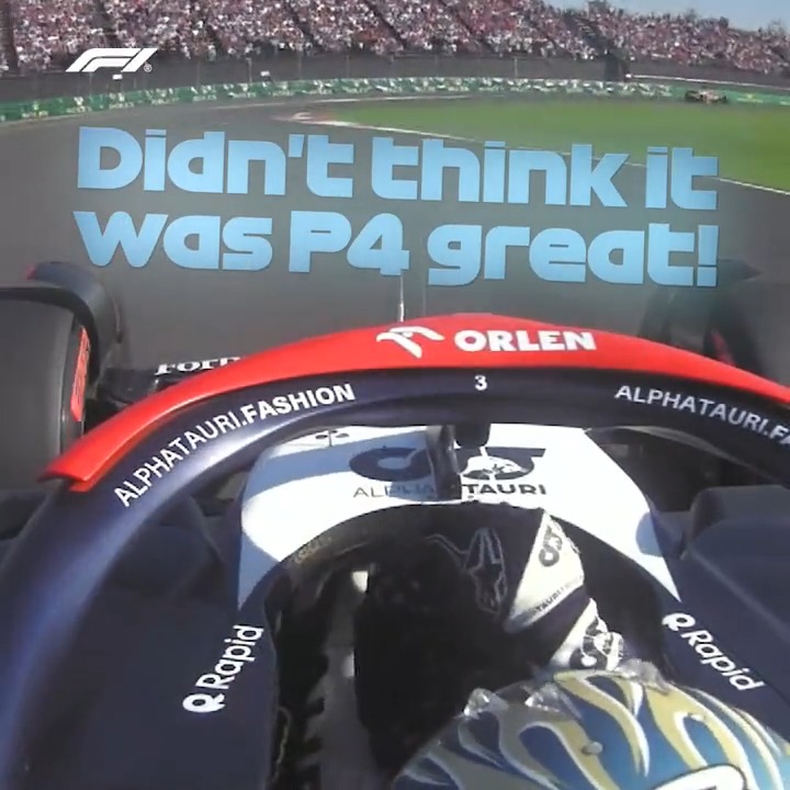 "Didn't think it was P4 good!" Daniel Ricciardo and @AlphaTauriF1 share their excitement after *that* quali lap #MexicoGP #F1