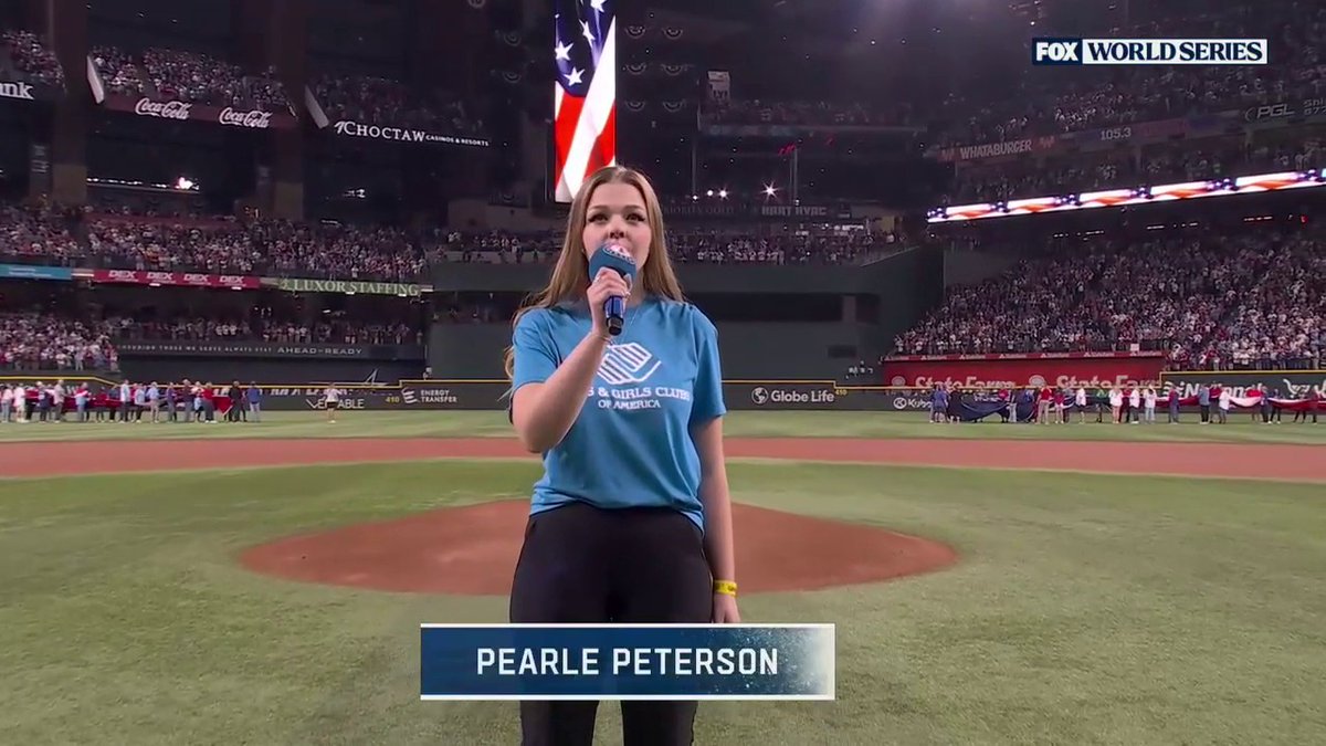 Tonight's national anthem performed by 2023 Boys and Girls Club Youth Performer, Pearle Peterson 🇺🇸🎵